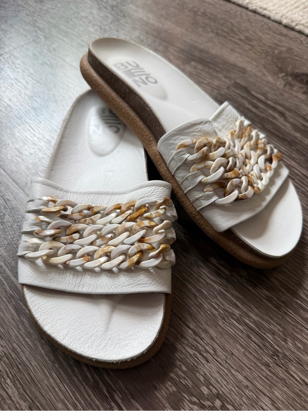 Free People Bueno Footwear Emilia White Chain Slide - Picture 7 of 12